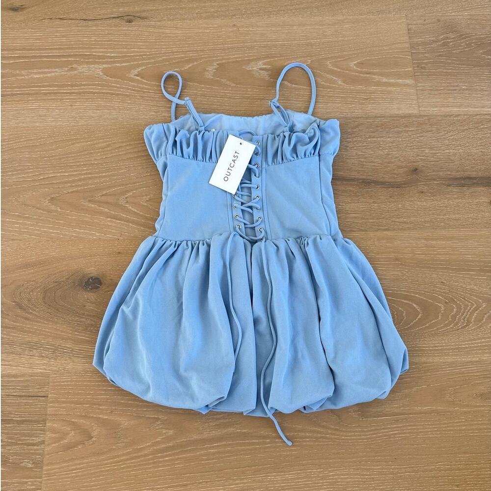 Outcast Clothing Mini Dress Piera Size M Blue - Picture 3 of 4